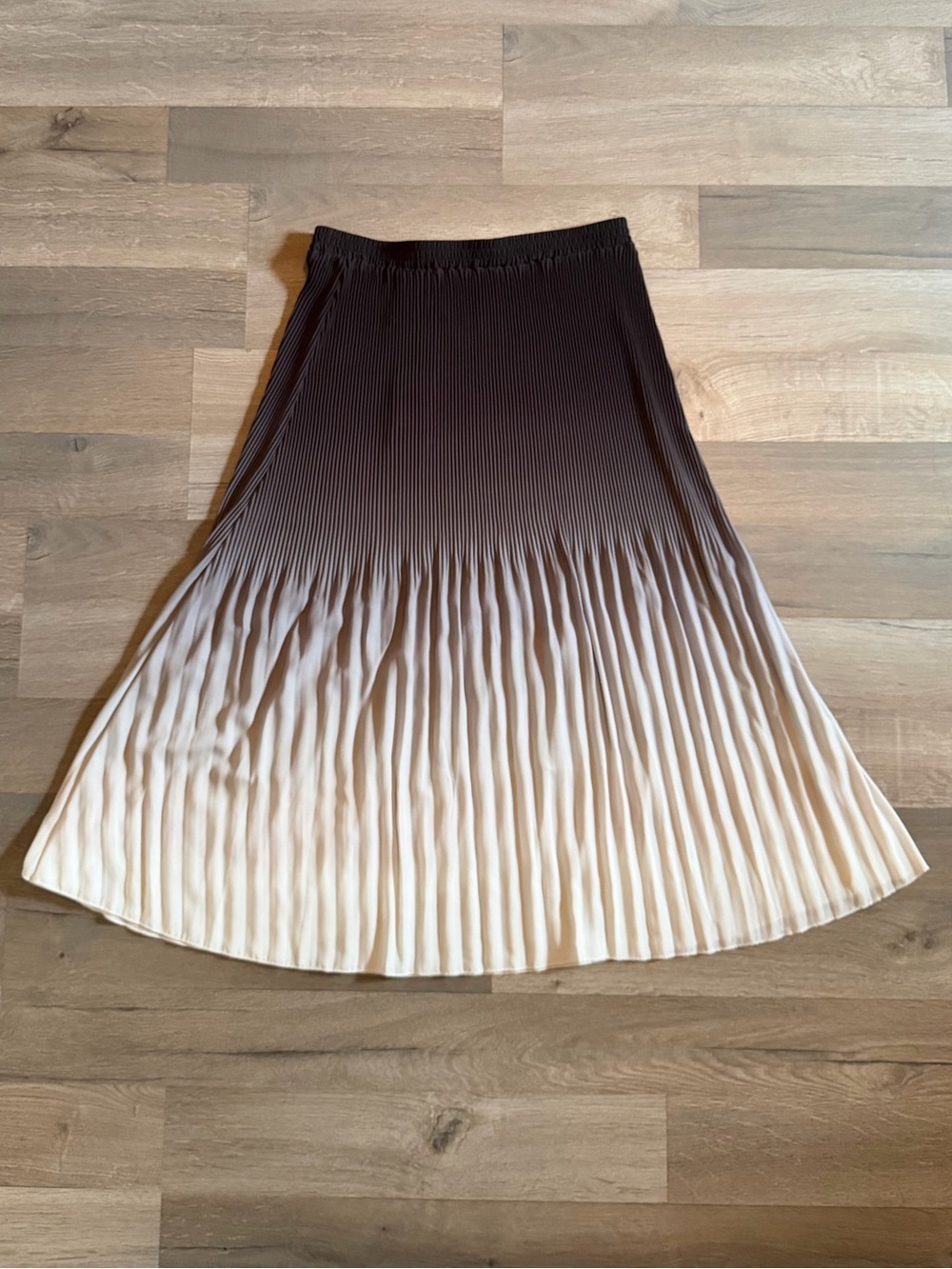 Adrianna Papell Ombre Pleated Midi Skirt